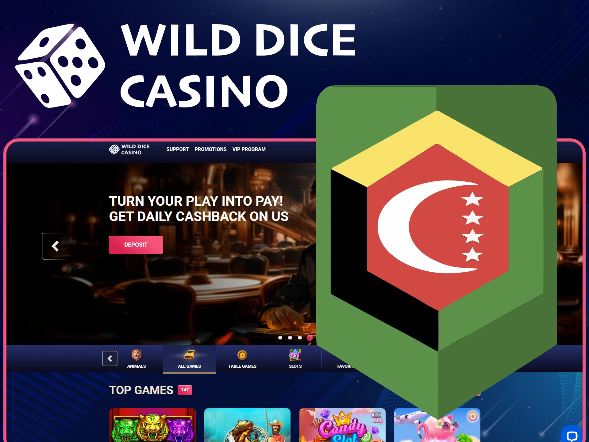Wild Dice Casino has a special license.
