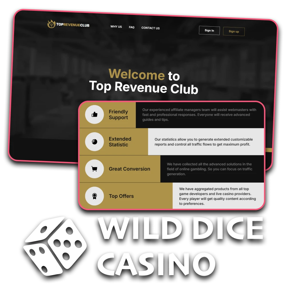 Become a partner of Wild Dice Casino.