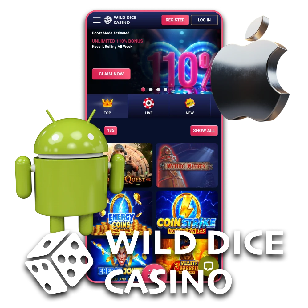 Choose the Wild Dice Casino app for your smartphone.