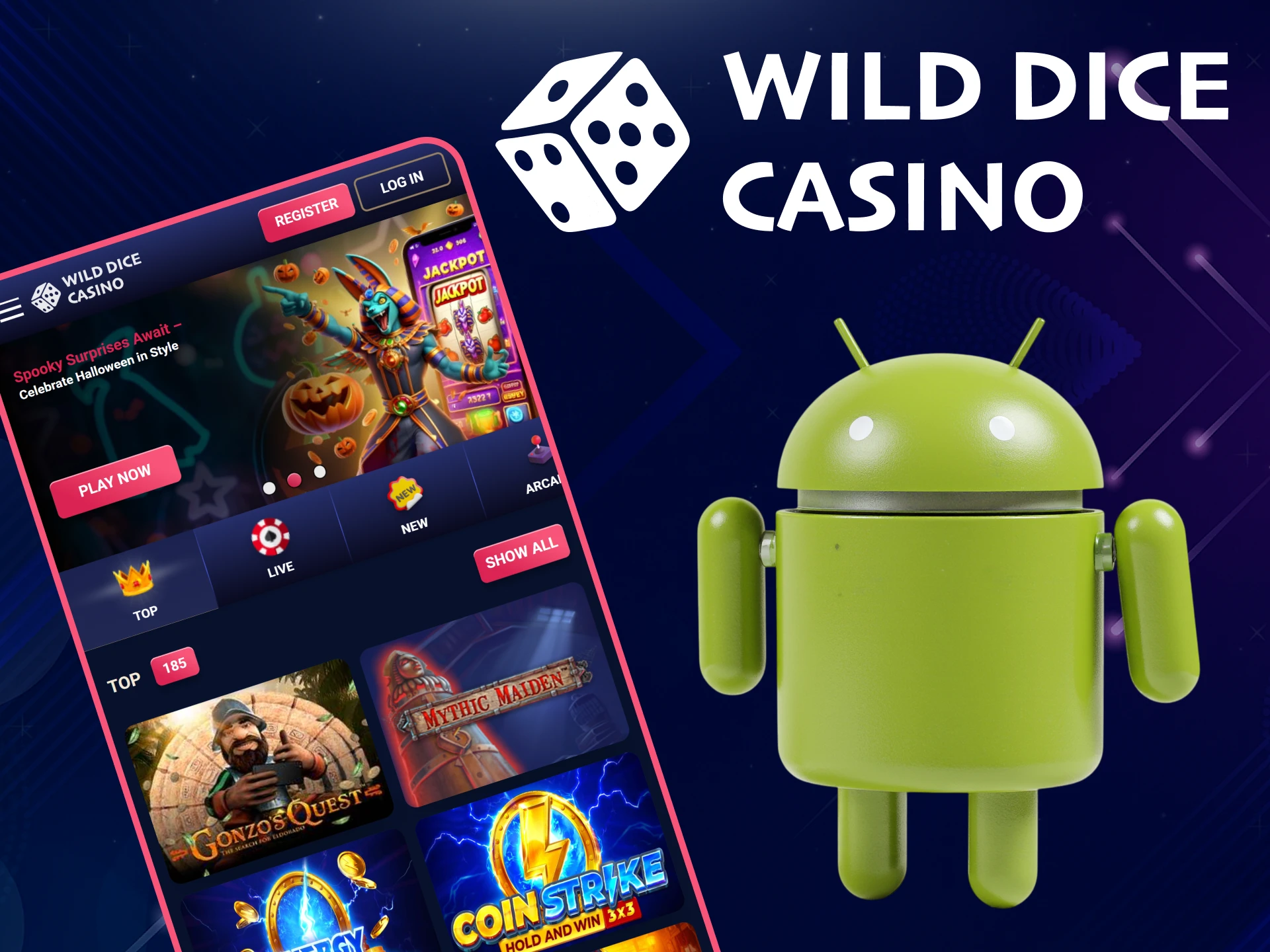 Download the Wild Dice Casino app for Android.