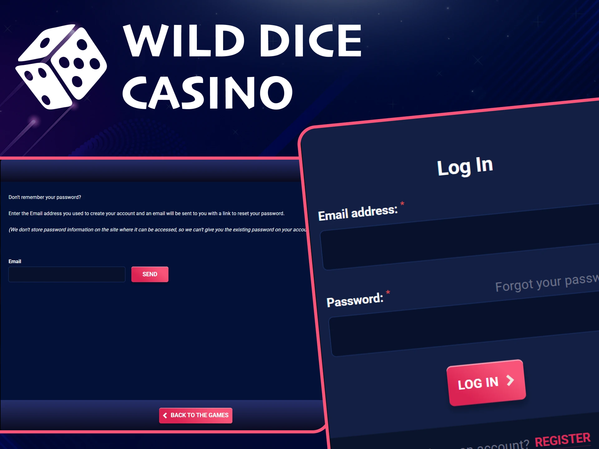 To fully utilize the Wild Dice Casino website, please log in to your personal account.