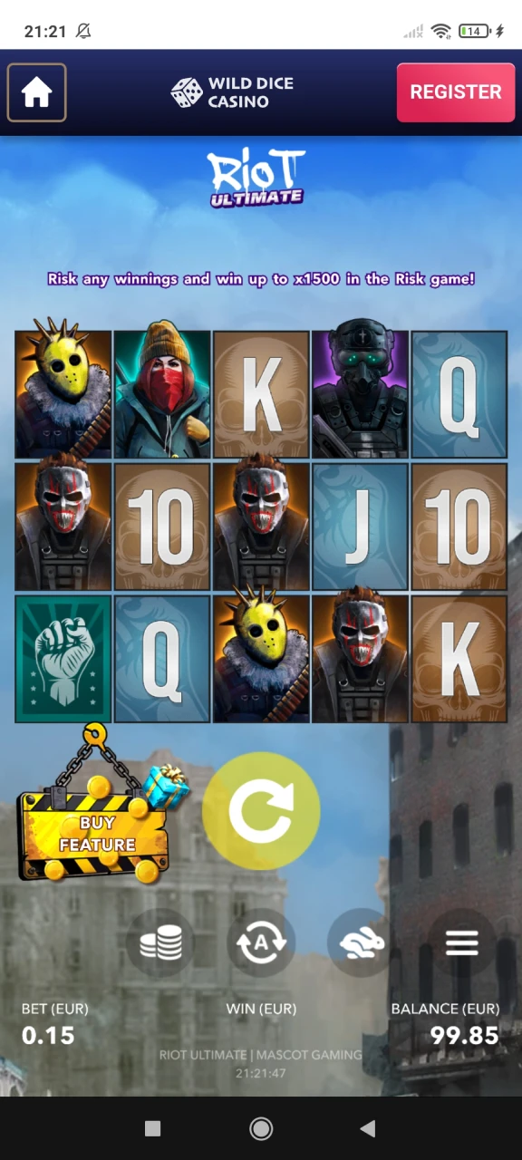 Now you can spin the reels in the game from Wild Dice Casino.